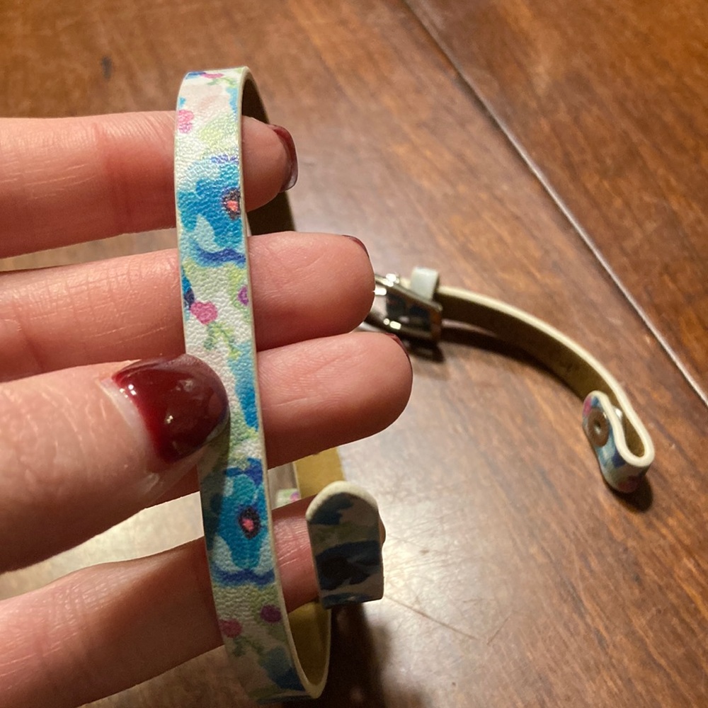 Origami Owl Floral Leather Band